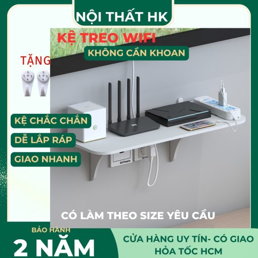 Kệ wifi treo tường kiểu mới đơn giản nhỏ gọn, phù hợp mọi không gian