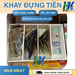 Khay đựng tiền cho thu ngân, chia 4 ngăn tiện lợi